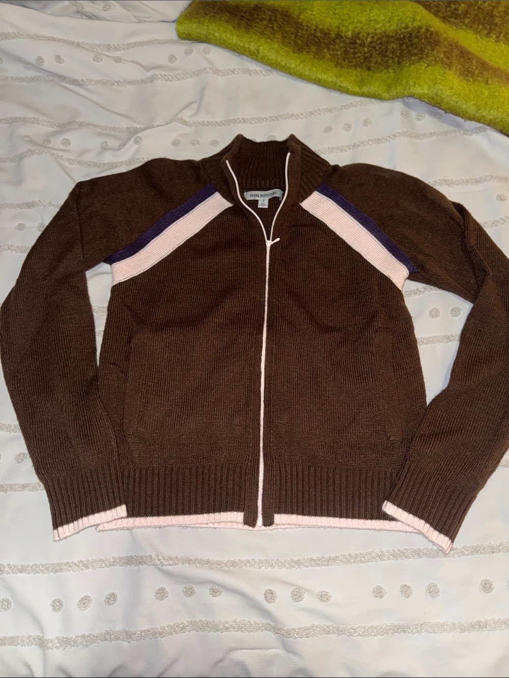 Urban Outfitters Brown Zip-Up Sweater
